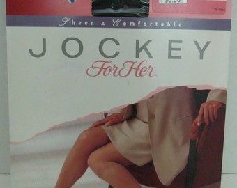Vintage Pantyhose Size Small Tall Jockey For Her 1994 Midnight Navy NIP