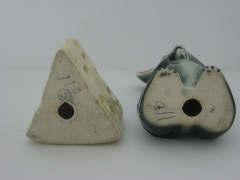 Vintage Mouse Salt and Pepper Shakers Cheese Salt and Pepper Shakers