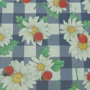 Vintage Gift Wrap - Wrapping Paper - Lady Bug and Daisy Design NOS