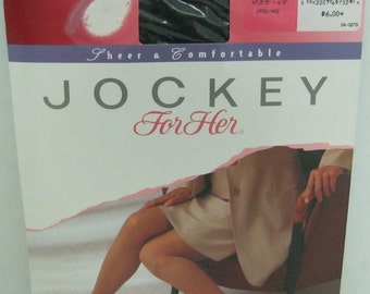 Vintage Pantyhose Size Small Tall Jockey For Her 1994 Midnight Navy NIP