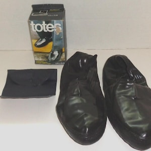 Vintage Totes Shoe Cover Waterproof Boot Overshoe Black Size L 11-13 MEN USA NOS