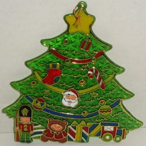 Christmas Tree Shaped Christmas Tree Ornament Window Hanger - Large