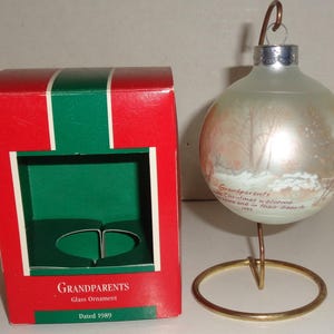 Vintage Hallmark Keepsake Grandparents Christmas Ornament 1989