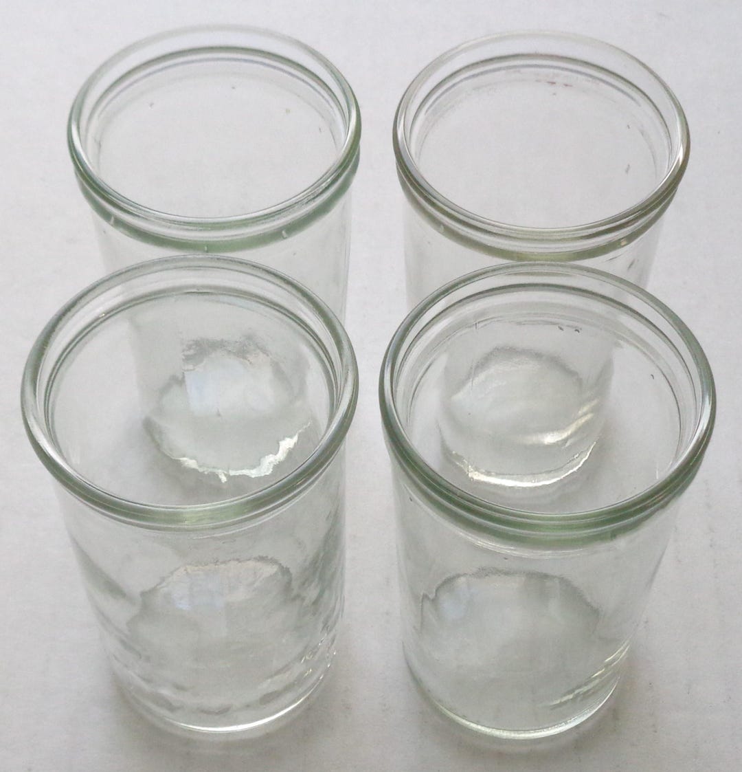 Vintage Glass Jelly Jar Drinking Glasses 4 3 Same 1 Different - Etsy