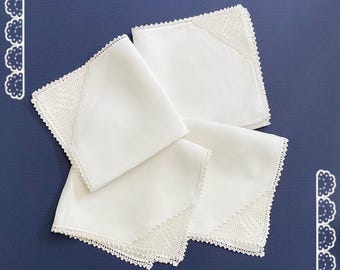 Vintage linen  napkins,set of 4