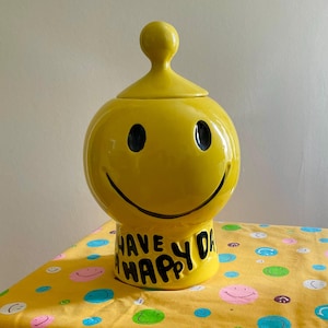 Mccoy Smiley Face Cookie Jar - Etsy