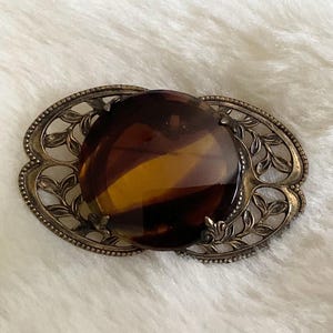 Vintage Glass Pin Brooch
