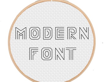Backstitch Font Etsy