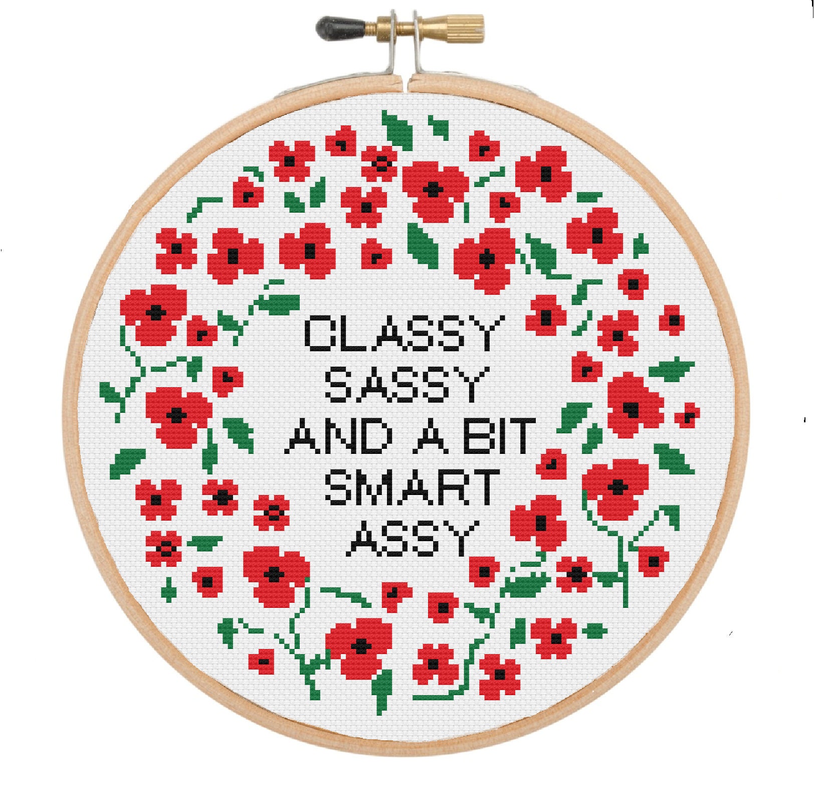 Snarky cross stitch pattern Funny saying Classy Sassy and a Etsy