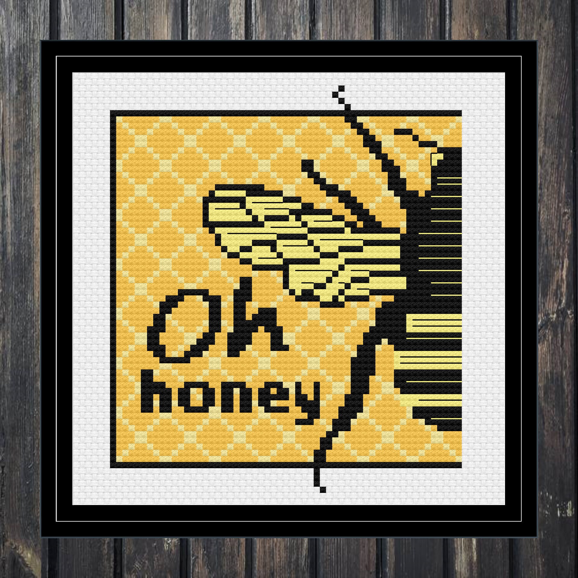 Oh honey cross stitch pattern Bee Modern Easy Small Etsy