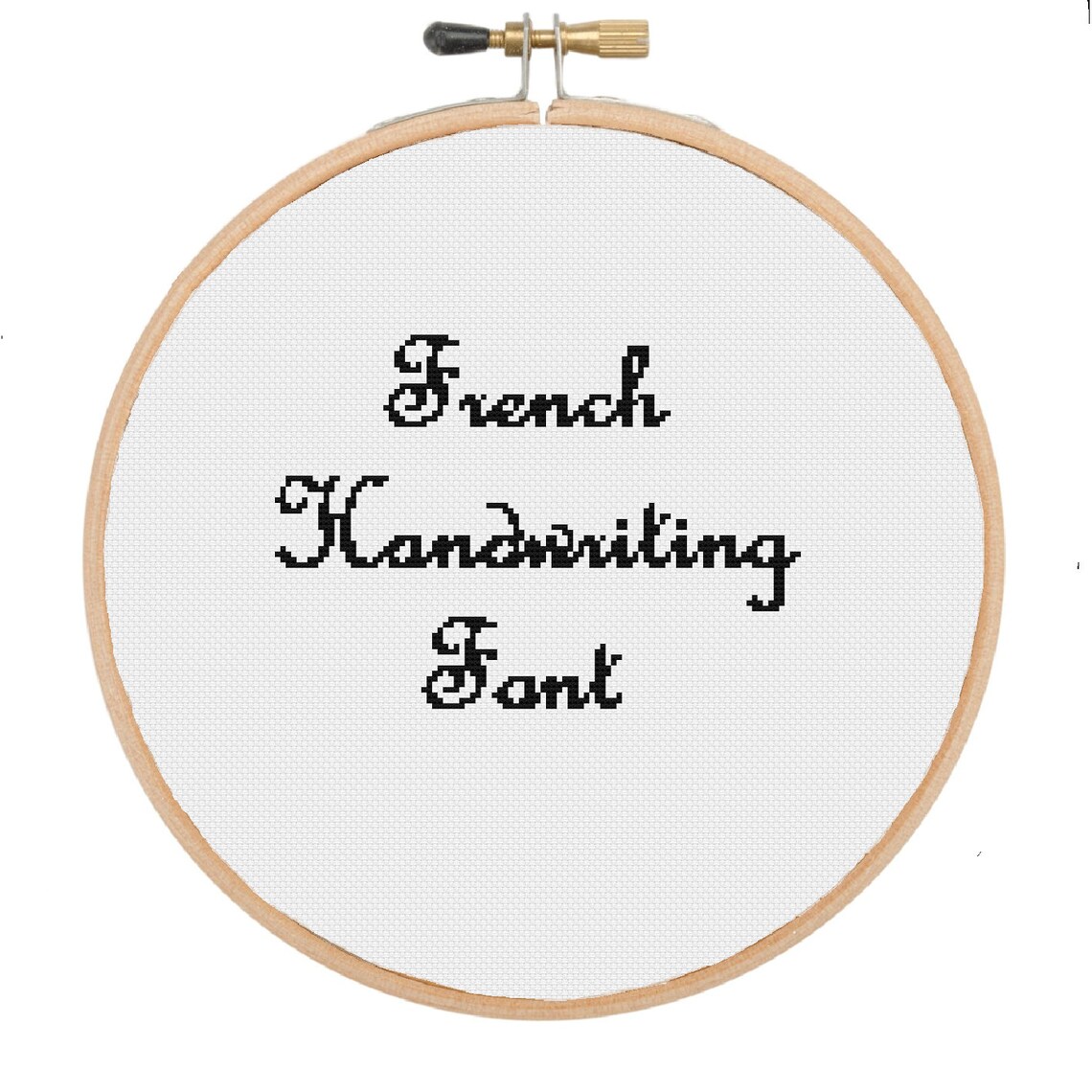 French Handwriting Alphabet Font Upper Case Lower Case Number Etsy