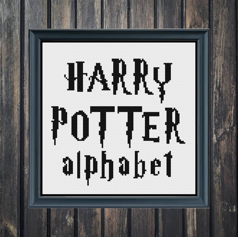 Harry Potter Alphabet Font cross stitch pattern instant PDF | Etsy