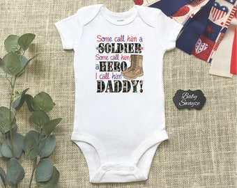 US Army star baby tee shirt infant one piece body suit army brat camo