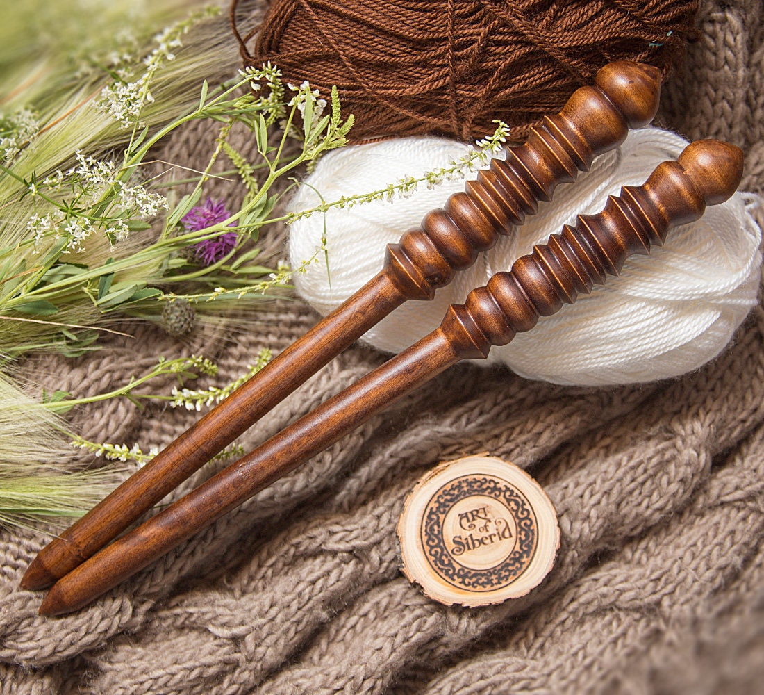 Wooden knitting needles 14mm 055 Exclusive handmade Etsy