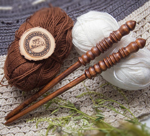 Wooden knitting needles 10mm 039 Exclusive handmade Etsy