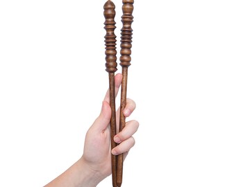 Knitting needles 9mm (0,35") exclusive handmade of natural SIBERIAN BIRCH WOOD #N2