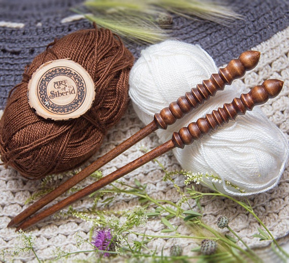 Wooden knitting needles 8mm 03 Exclusive handmade of Etsy