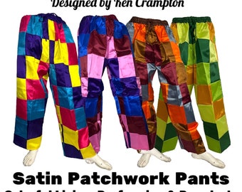 Patchwork pants colors vary....NEW Satin Patchwork pants!