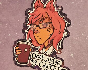 Blair 'Don't judge my CAFFEINE intake' Vinyl Sticker