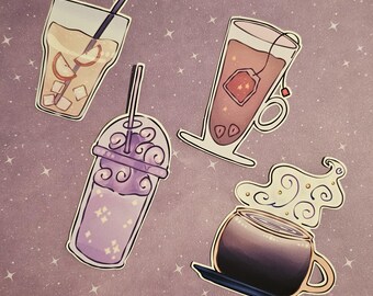 Space Cafe Drink Menu Vinyl Stickers