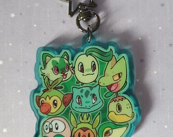 I Choose You! Pokemon Grass type Acrylic Keychain