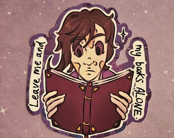 Declan 'Leave me and my books ALONE' Vinyl Sticker