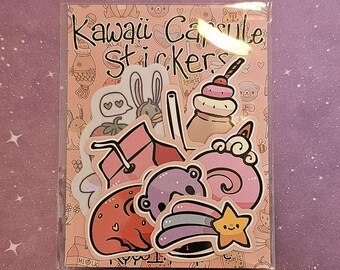 Kawaii Capsule Sticker Pack