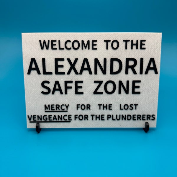 The Walking Dead TWD 3D Replica Alexandria Safe Zone Sign