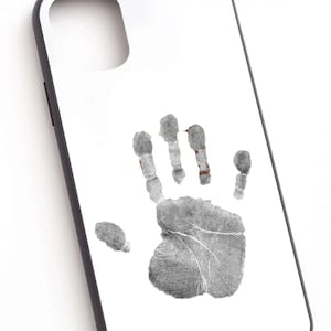 Cas de téléphone d'empreinte de main ou d'empreinte • Cas de téléphone personnalisé • Cas de téléphone commémoratif • Cadeau commémoratif