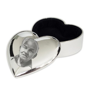 Foto-Herz-Trinket-Box • Erinnerungsgeschenk • Personalisierte Trinket-Box • Trauergeschenk