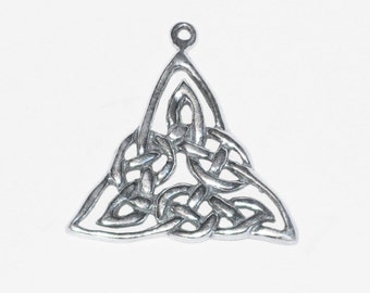 Celtic CHARMED Knotwork Triquetra Sterling Silver Jewelry C069