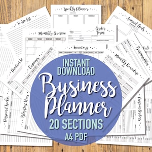 PRINTABLE/DIGITAL A4 Business Planner - 20 sections - Business Organisation Printables - Small Business Trackers - Etsy Business