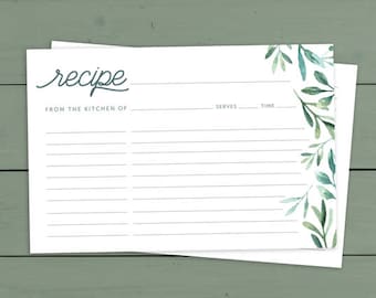 4 x 6 recipe card template