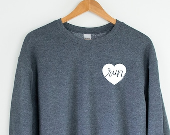 Sweat-shirt Love to Run - Sweat-shirt Runner’s Heart - Sweat-shirt Runner - Cadeau pour Runner - Pull Runner - I Love Running