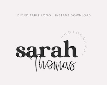 Editable Photography Logo - Photographer Logo Template - Editable Logo - Photography Business Logo - Editable Logo Template