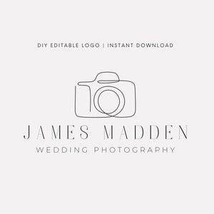 Editable Photography Logo - Wedding Photographer Logo Template - Editable Logo - Photography Business Logo - Editable Logo Template