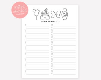 packing list print etsy singapore