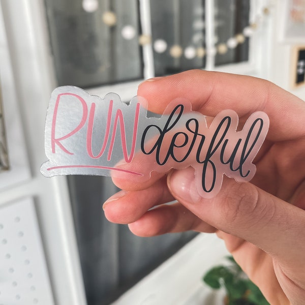 Runderful Sticker - Running Sticker - Runner Sticker - Runner Gift - Long Distance Runner - Laptop Sticker - Weatherproof - Durable Sticker