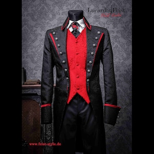 Frock coat / Extravagant wedding suit / Original Feist Style Jacket, gothic Tuxedo, Pirate coat, Victorian, regency era, Halloween suit