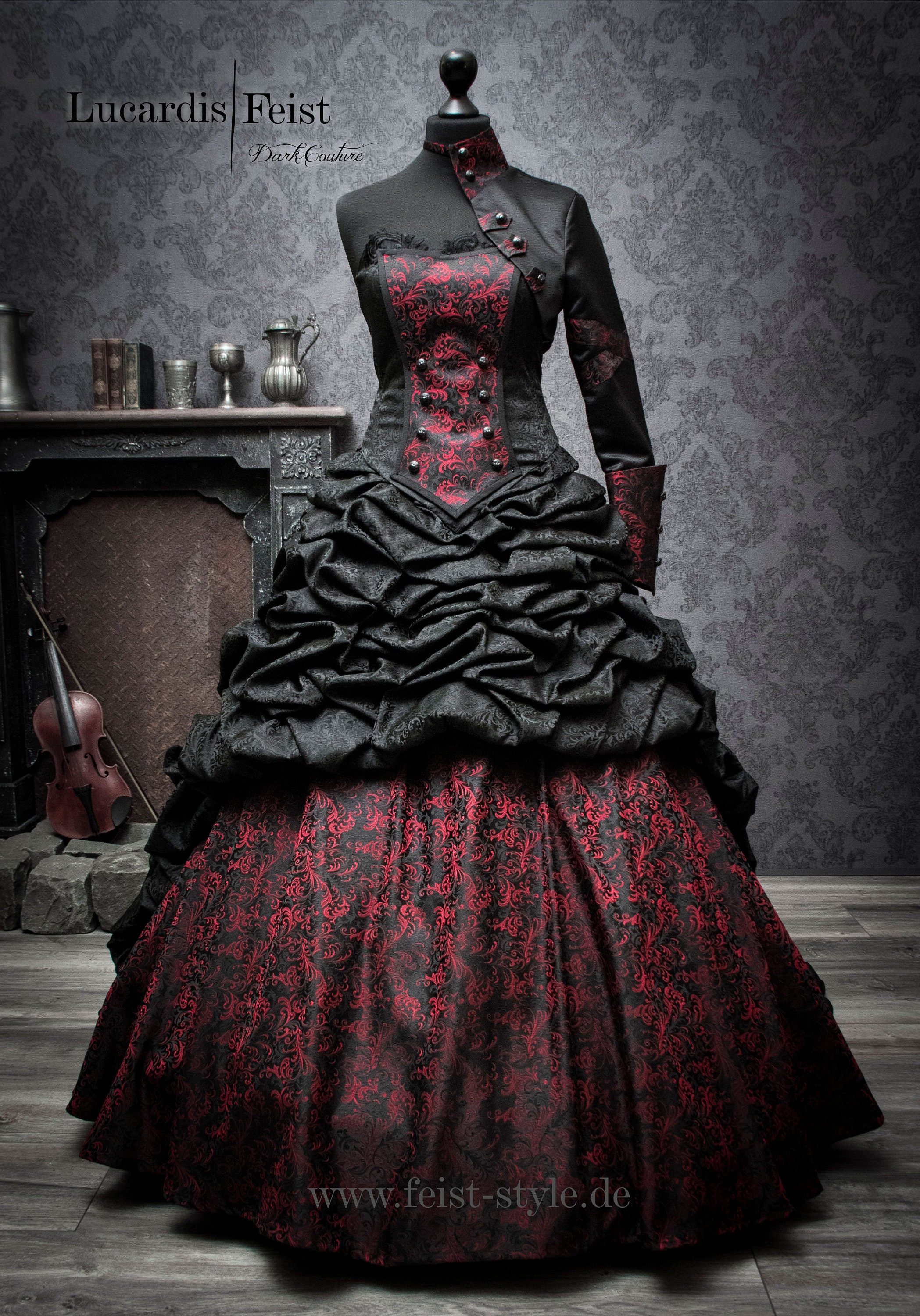 black gothic wedding dresses