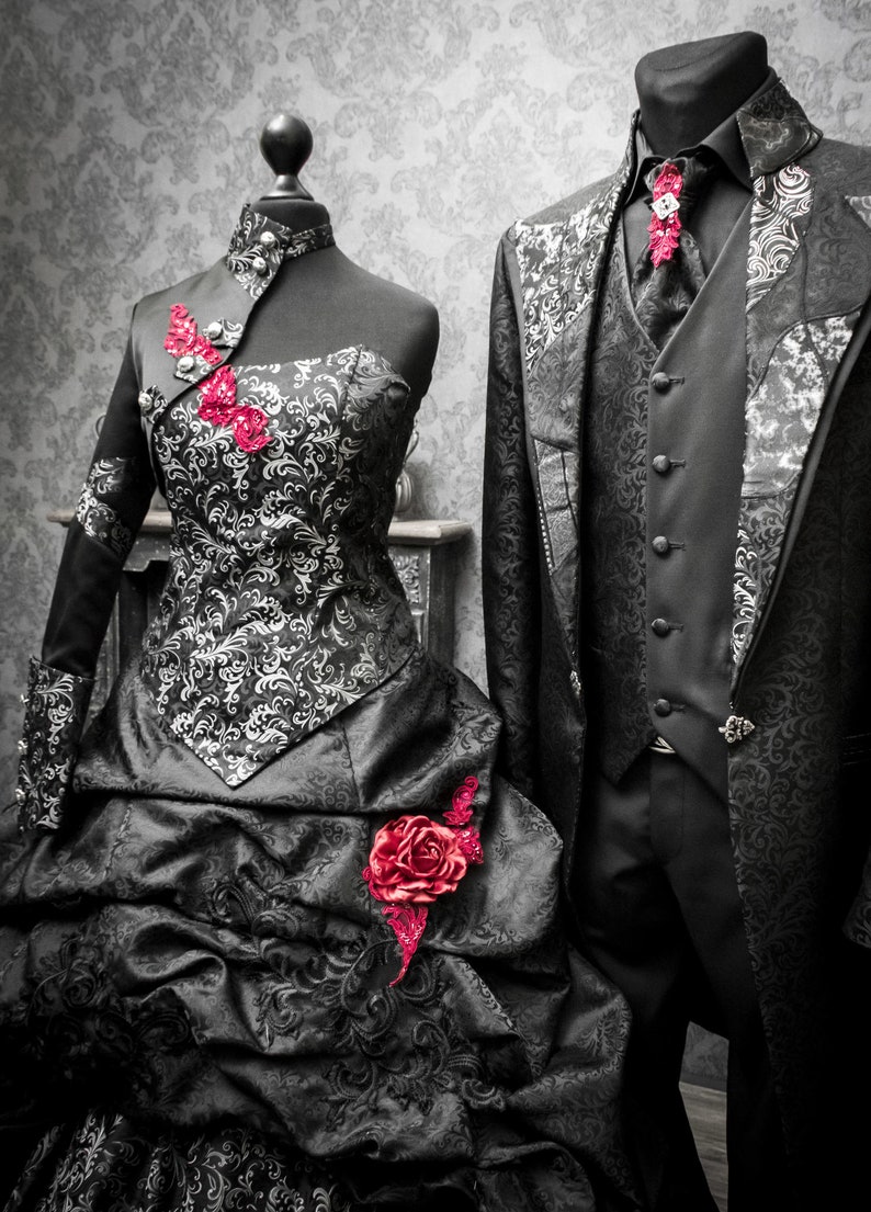 Exceptional Black Gothic Wedding Gown | Etsy