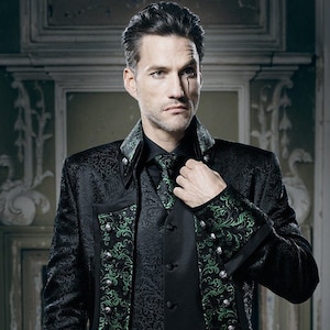 Steampunk frock coat / Extravagant wedding suit / Original Feist Style Jacket