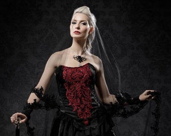 Exceptional black wedding gown