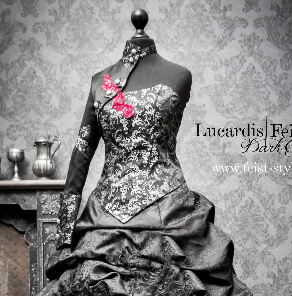 Exceptional black gothic wedding gown