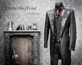 Steampunk Frock Coat with Patchwork / extrordinary frock coat /Groom Suit / Original Feist Style/ Patchwork tuxedo / Imperial Tuxedo / Pirat