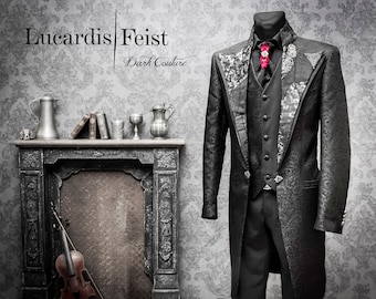 Steampunk Frock Coat with Patchwork / extrordinary frock coat /Groom Suit / Original Feist Style