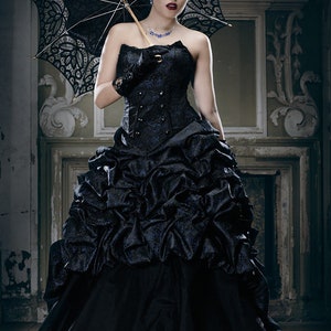 Extraordinary Black Gothic Wedding Gown - Etsy