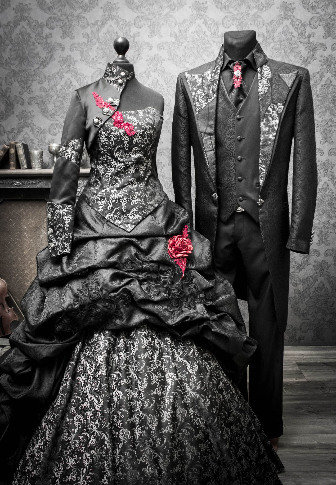 Exceptional Black Gothic Wedding Gown Etsy UK