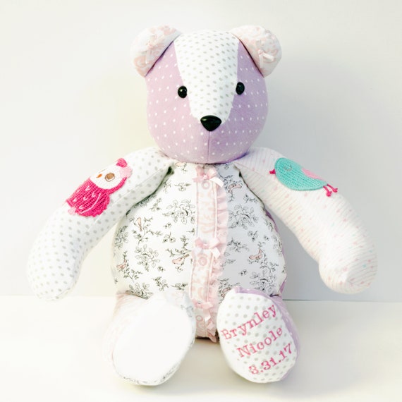memory bear made from baby clothes
