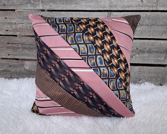Remembrance Pillow from Neck Ties, In Memory Of Gift, Memory Pillow Made from Loved Ones Clothing, Memory Keepsake